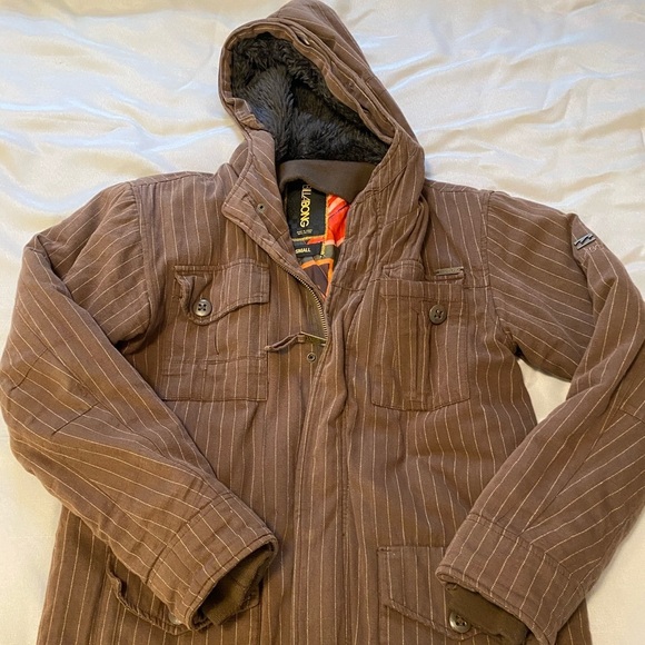 Billabong Brown Furry Jacket - Picture 1 of 4